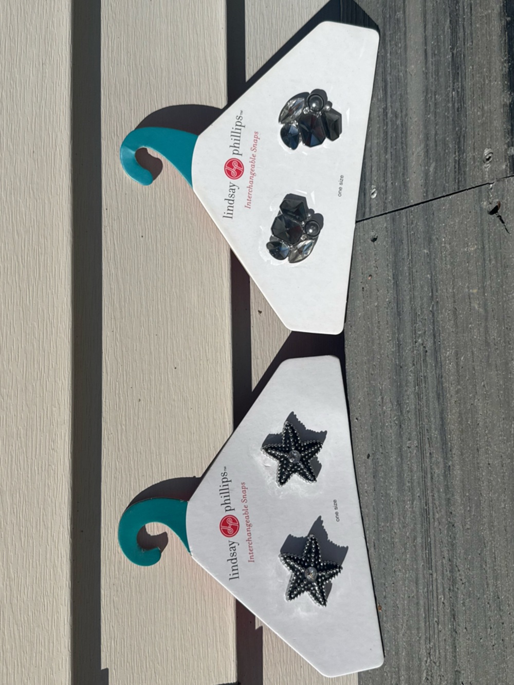 lindsay phillips Black Star & Faceted Gem Snap Charms